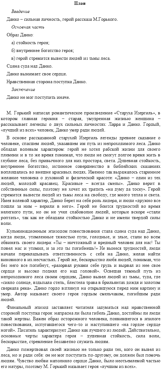 М. Горький. Сочинение 7